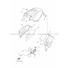 COUVERCLE LATERAL pour Yamaha 450 2016 GRIZZLY 450 IRS INDEPENDANT REAR SUSPENSION 1CUT ROMANTIQUE ROUGE