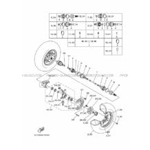ROUE AVANT pour Yamaha 450 2016 GRIZZLY 450 IRS INDEPENDANT REAR SUSPENSION 1CUT ROMANTIQUE ROUGE