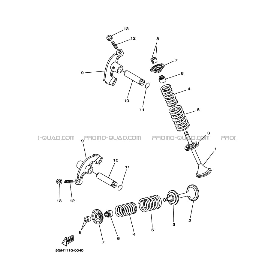 SOUPAPE  Yamaha  2016 450  pièces OEMSOUPAPE  Yamaha  2016 450  pièces OEM
