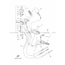 GUIDON ET CABLES pour Yamaha 450 2016 GRIZZLY 450 IRS INDEPENDANT REAR SUSPENSION BM81 PASTEL DEEP GREEN