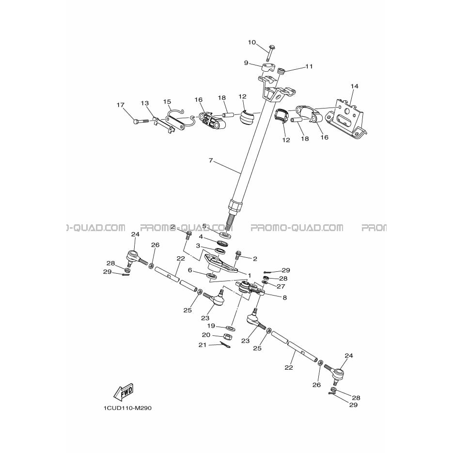 DIRECTION  Yamaha  2016 450  pièces OEMDIRECTION  Yamaha  2016 450  pièces OEM