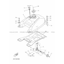 RESERVOIR A ESSENCE pour Yamaha 450 2016 GRIZZLY 450 IRS INDEPENDANT REAR SUSPENSION BM81 ROMANTIQUE ROUGE