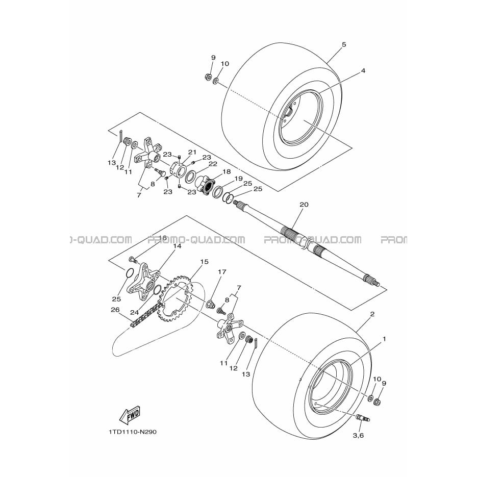 ROUE ARRIERE  Yamaha  2017 450  Original parts OEMROUE ARRIERE  Yamaha  2017 450  Original parts OEM