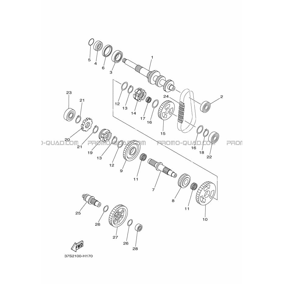 TRANSMISSION  Yamaha  2018 450  pièces OEMTRANSMISSION  Yamaha  2018 450  pièces OEM