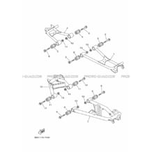 BRAS ARRIERE pour Yamaha 450 2018 KODIAK 450 POWER STEERING EPS BB53 PASTEL DEEP GREEN