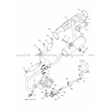 ECHAPPEMENT pour Yamaha 450 2018 KODIAK 450 POWER STEERING EPS BB53 PASTEL DEEP GREEN