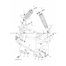 AMORTISSEUR ARRIERE pour Yamaha 450 2018 KODIAK BJ53 ROMANTIQUE ROUGE