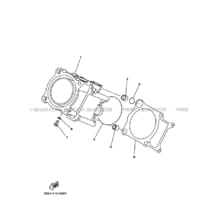 CYLINDRE pour Yamaha 450 2018 KODIAK BJ53 ROMANTIQUE ROUGE