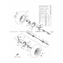 ROUE AVANT pour Yamaha 450 2018 KODIAK BJ53 ROMANTIQUE ROUGE