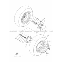 ROUE AVANT pour Yamaha 450 2019 YFZ 450 R BW2L DARK RED SOLID H