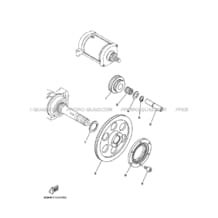 EMBRAYAGE DE DEMARREUR pour Yamaha 450 2021 KODIAK 450 EPS ALU DIFF LOCK BEY3 DARK GRAYISH YELLOW SOLID 1