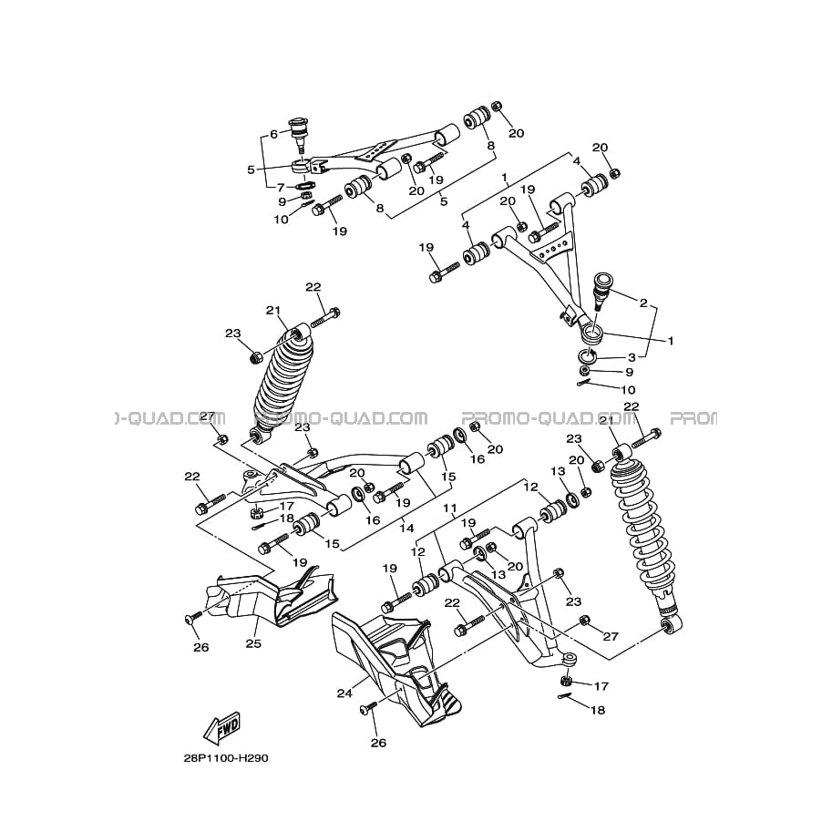 SUSPENSION     ROUE AVANT  Yamaha  2009 550  Original parts OEMSUSPENSION     ROUE AVANT  Yamaha  2009 550  Original parts OEM