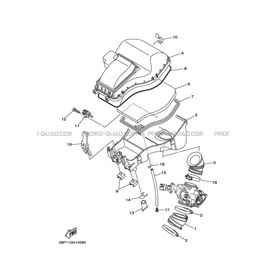 ADMISSION  Yamaha  2009 550  Original parts OEMADMISSION  Yamaha  2009 550  Original parts OEM