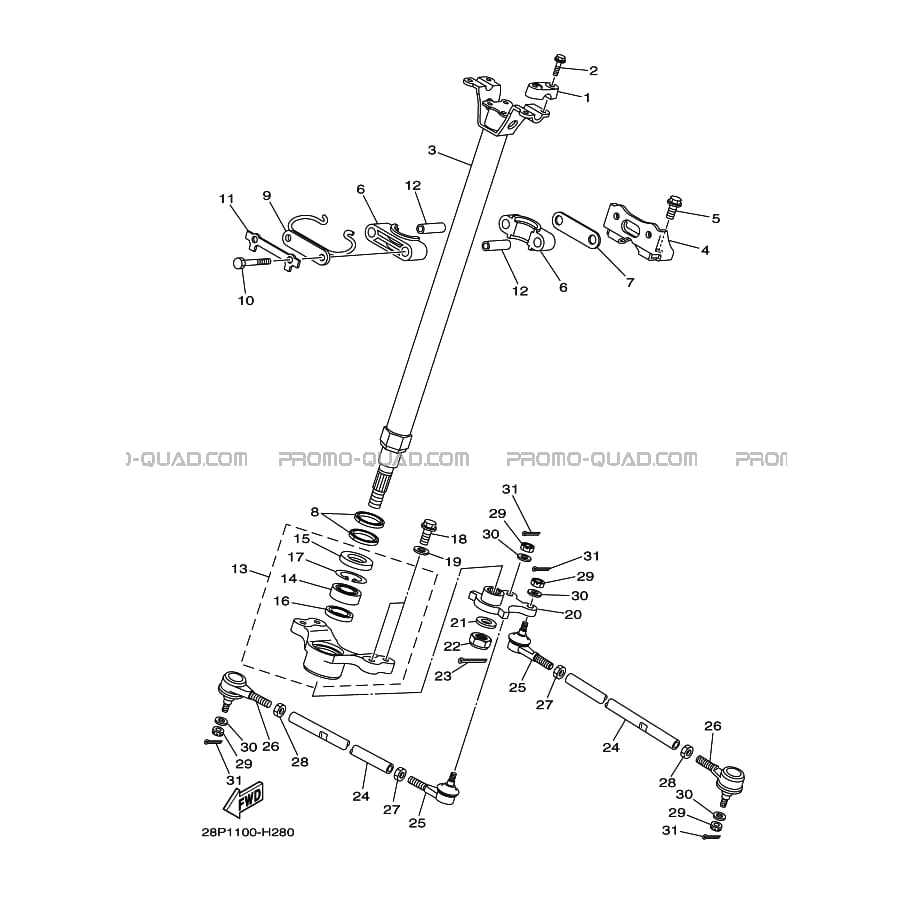 DIRECTION  Yamaha  2010 550  pièces OEMDIRECTION  Yamaha  2010 550  pièces OEM