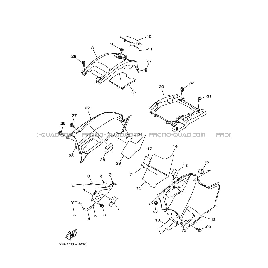COUVERCLE LATERAL  Yamaha  2010 550  Original parts OEMCOUVERCLE LATERAL  Yamaha  2010 550  Original parts OEM