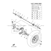 ROUE AVANT pour Yamaha 550 2010 GRIZZLY 550 POWER STEERING EPS 34DE BLACK METALLIC J