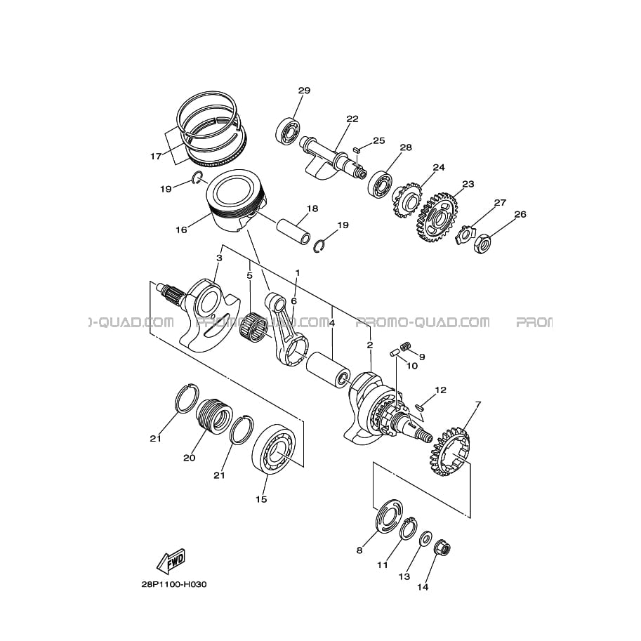 VILEBREQUIN     PISTON  Yamaha  2010 550  Original parts OEMVILEBREQUIN     PISTON  Yamaha  2010 550  Original parts OEM