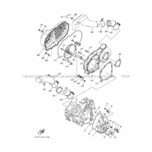 CARTER - MOTEUR 1 pour Yamaha 550 2012 GRIZZLY YFM550FWAD 1HS7 YAMAHA BLACK