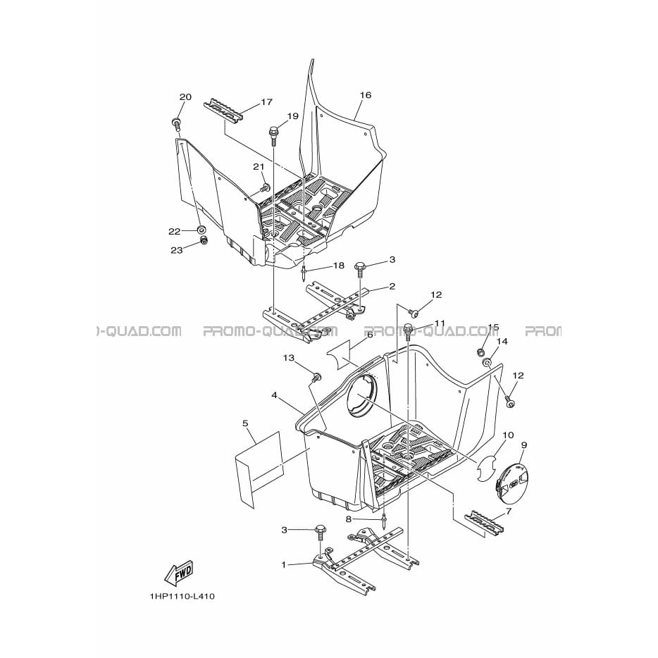 SUPPORT     REPOSE PIEDS  Yamaha  2013 550  pièces OEMSUPPORT     REPOSE PIEDS  Yamaha  2013 550  pièces OEM