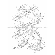 BRAS ARRIERE pour Yamaha 550 2013 GRIZZLY YFM550FWAD 1HSP YAMAHA BLACK