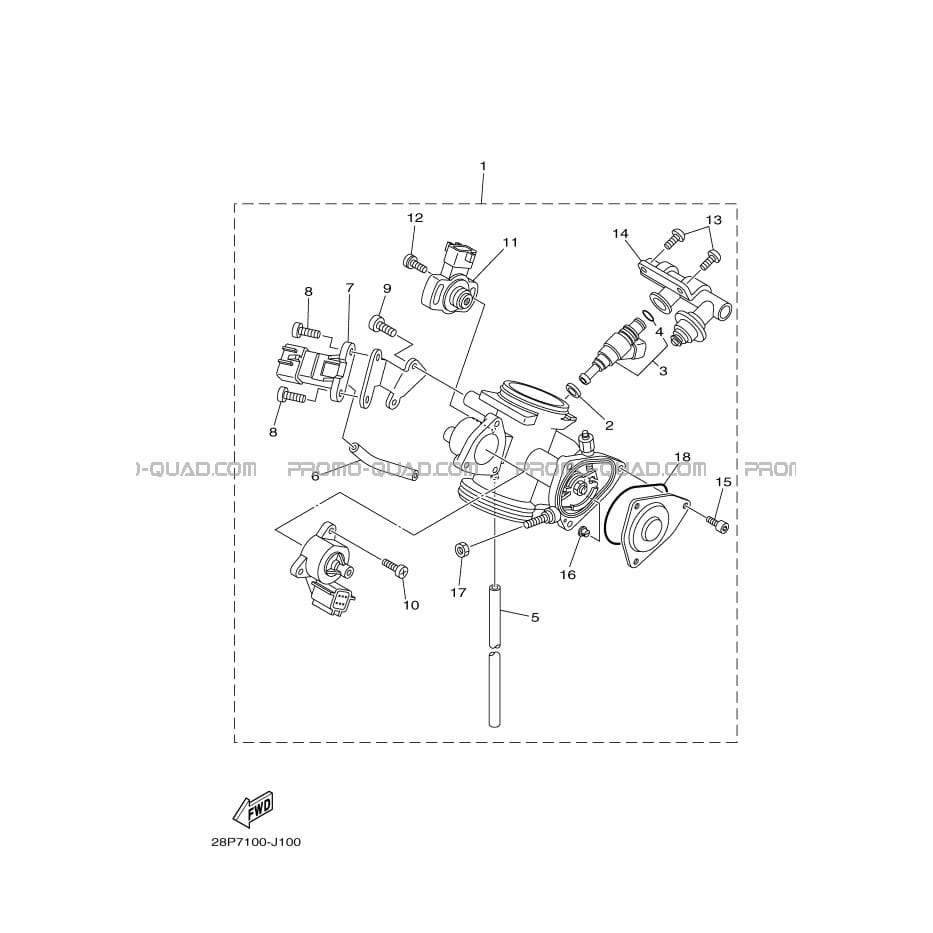 BOITIER PAPILLON INJECTION  Yamaha  2014 550  pièces OEMBOITIER PAPILLON INJECTION  Yamaha  2014 550  pièces OEM