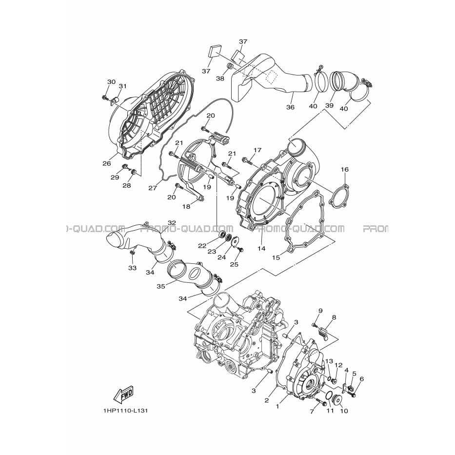 CARTER - MOTEUR 1  Yamaha  2014 550  Original parts OEMCARTER - MOTEUR 1  Yamaha  2014 550  Original parts OEM