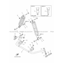 AMORTISSEUR ARRIERE pour Yamaha 550 2014 GRIZZLY YFM550FWAD 2LB7 YAMAHA BLACK