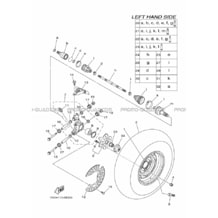 ROUE ARRIERE pour Yamaha 550 2015 GRIZZLY YFM550FWA 1NPF ROMANTIQUE ROUGE