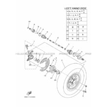 ROUE AVANT pour Yamaha 550 2015 GRIZZLY YFM550FWAD 2LBA ROMANTIQUE ROUGE