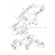 ECHAPPEMENT pour Yamaha 550 2015 GRIZZLY YFM550FWAD 2LBC YAMAHA BLACK