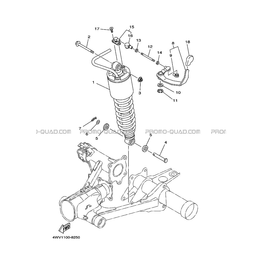 AMORTISSEUR ARRIERE  Yamaha  1998 600  Original parts OEM