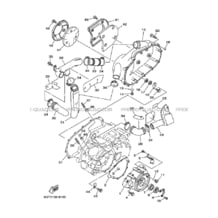 CARTER - MOTEUR 1 pour Yamaha 600 1999 YFM YFM600FWA 5GT4 PASTEL DEEP GREEN