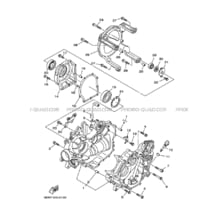 CARTER MOTEUR pour Yamaha 660 2002 GRIZZLY YFM660FWA 5KM3 ROMANTIQUE ROUGE