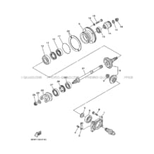 TRANSMISSION INTERMEDIAIRE pour Yamaha 660 2002 GRIZZLY YFM660FWA 5KM3 ROMANTIQUE ROUGE