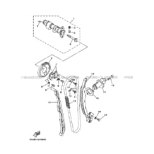 ARBRE A CAMES     CHAINE DE DISTRIBUTION pour Yamaha 660 2003 GRIZZLY YFM660FWA 5KM9 ROMANTIQUE ROUGE