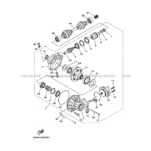 DIFFERENTIEL AVANT pour Yamaha 660 2003 GRIZZLY YFM660FWA 5KMB ROMANTIQUE ROUGE