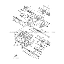 BRAS ARRIERE pour Yamaha 660 2003 RAPTOR YFM660R 5LPB YAMAHA BLACK