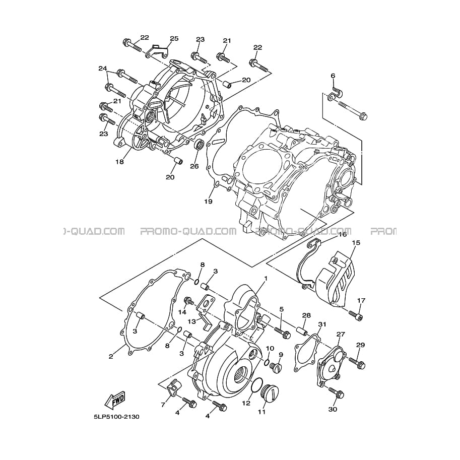 CARTER - MOTEUR 1  Yamaha  2003 660  pièces OEMCARTER - MOTEUR 1  Yamaha  2003 660  pièces OEM