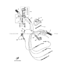 GUIDON ET CABLES pour Yamaha 660 2003 RAPTOR YFM660R 5LPB YAMAHA BLACK