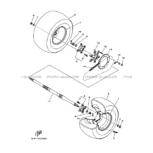 ROUE ARRIERE pour Yamaha 660 2003 RAPTOR YFM660R 5LPB YAMAHA BLACK