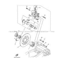ETRIER DE FREIN ARRIERE pour Yamaha 660 2003 RAPTOR YFM660R 5LPE YAMAHA BLACK