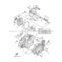 CARTER MOTEUR pour Yamaha 660 2004 GRIZZLY YFM660FWA 5KMK ROMANTIQUE ROUGE