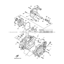 CARTER MOTEUR pour Yamaha 660 2004 GRIZZLY YFM660FWA 5KMS DULL RED METALLIC D