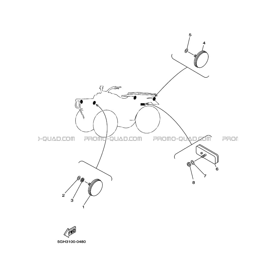 PARTIE ELECTRIQUE 2  Yamaha  2007 660  Original parts OEM