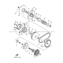 EMBRAYAGE DE DEMARREUR pour Yamaha 660 2008 GRIZZLY YFM660FWA 23D3 DEEP PURPLISH BLUE SOLID E