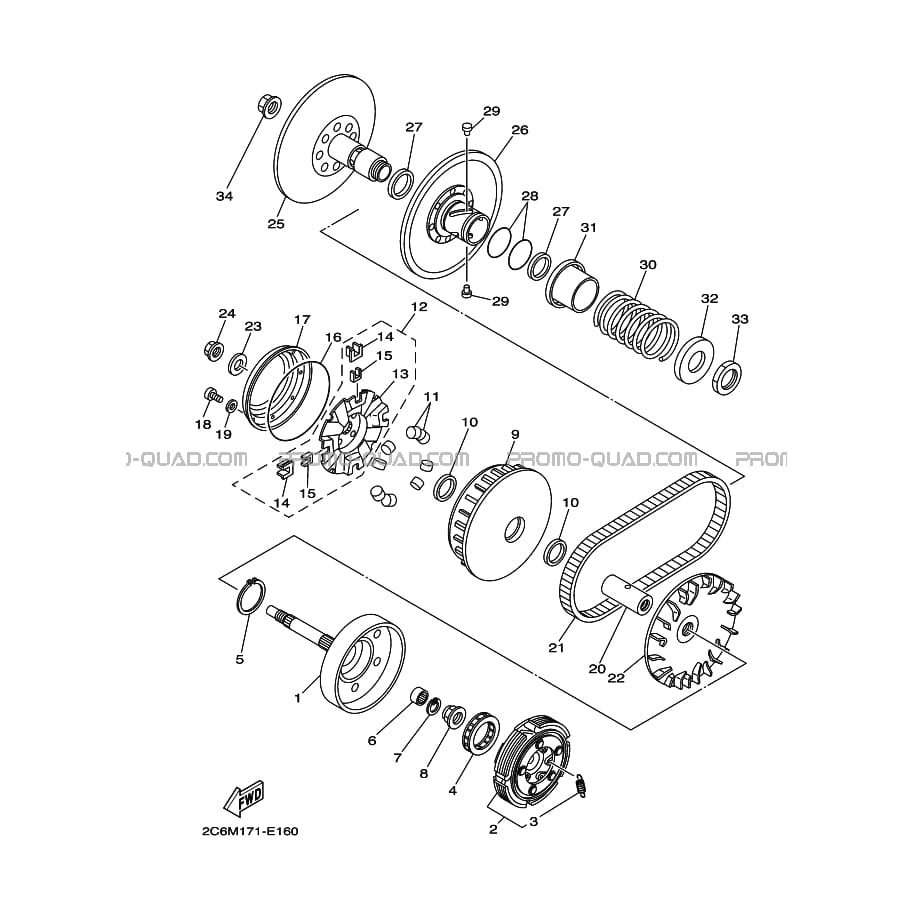 EMBRAYAGE DE DEMARREUR  Yamaha  2008 660  Original parts OEMEMBRAYAGE DE DEMARREUR  Yamaha  2008 660  Original parts OEM