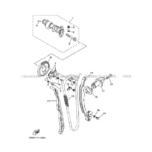 ARBRE A CAMES     CHAINE DE DISTRIBUTION pour Yamaha 660 2008 GRIZZLY YFM660FWA 23D7 YAMAHA BLACK