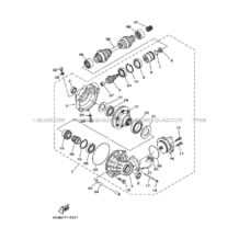 DIFFERENTIEL AVANT pour Yamaha 660 2008 GRIZZLY YFM660FWA 23D7 YAMAHA BLACK