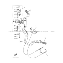 GUIDON ET CABLES pour Yamaha 660 2008 GRIZZLY YFM660FWA 23D7 YAMAHA BLACK