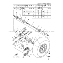 ROUE ARRIERE pour Yamaha 700 2007 GRIZZLY YFM700FWAD 3B43 ROMANTIQUE ROUGE